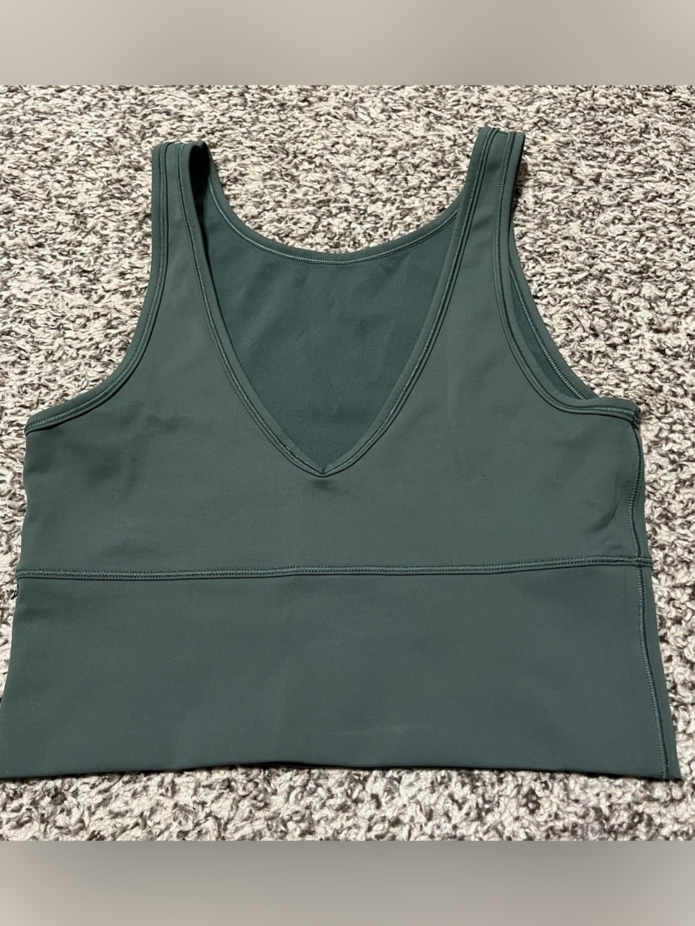 Lululemon athletica Forest Green V-Neck Crop Tank(no tag) Size S “Like New”